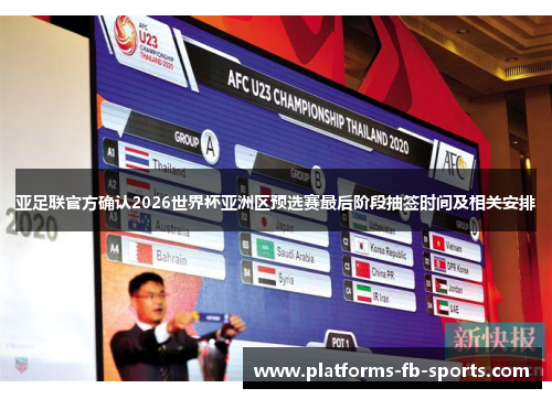 亚足联官方确认2026世界杯亚洲区预选赛最后阶段抽签时间及相关安排 亚足联官方确认2026世界杯亚洲区预选赛最后阶段抽签时间及相关安排